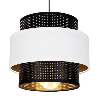 Lustr na lanku NESS 2xE27/60W/230V pavouk černá/bílá