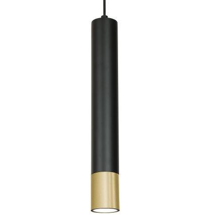 Lustr na lanku NEST 1xGU10/8W/230V černá/zlatá