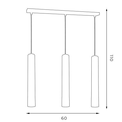 Lustr na lanku NEST 3xGU10/8W/230V bílá/zlatá