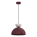 Lustr na lanku NEVIS 1xE27/15W/230V pr. 29 cm burgundy