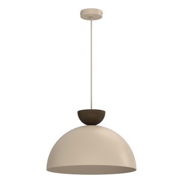 Lustr na lanku NEVIS 1xE27/15W/230V pr. 38 cm béžová