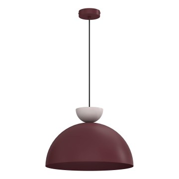 Lustr na lanku NEVIS 1xE27/15W/230V pr. 38 cm burgundy