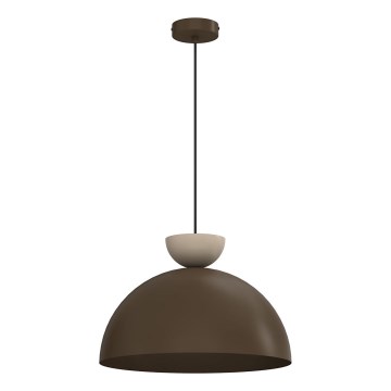 Lustr na lanku NEVIS 1xE27/15W/230V pr. 38 cm hnědá
