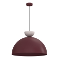 Lustr na lanku NEVIS 1xE27/15W/230V pr. 50 cm burgundy