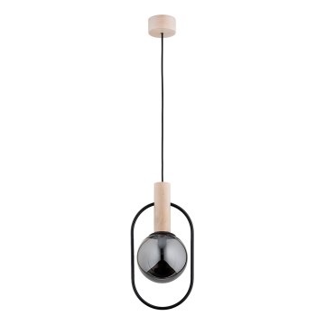 Lustr na lanku NIKI 1xE14/10W/230V černá/béžová