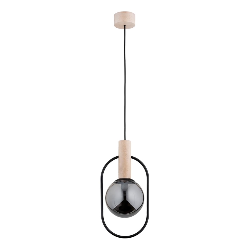 Lustr na lanku NIKI 1xE14/10W/230V černá/béžová