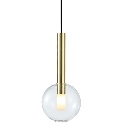 Lustr na lanku NIKO 1xG9/9W/230V pr. 15 cm zlatá