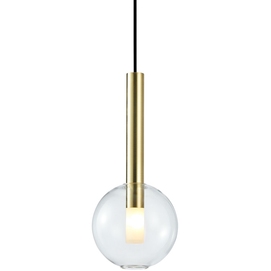 Lustr na lanku NIKO 1xG9/9W/230V pr. 15 cm zlatá