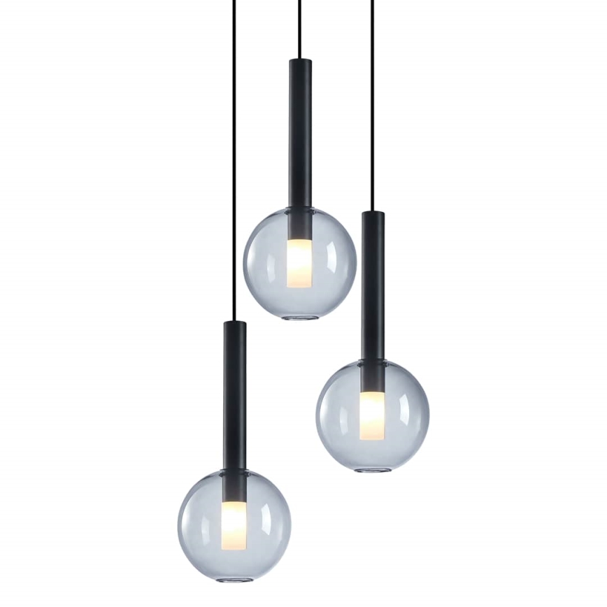 Lustr na lanku NIKO 3xG9/9W/230V černá