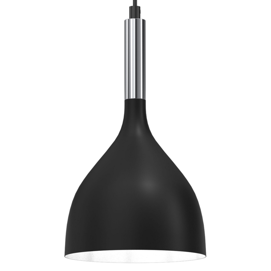 Lustr na lanku NOAK 1xE27/15W/230V černá/lesklý chrom