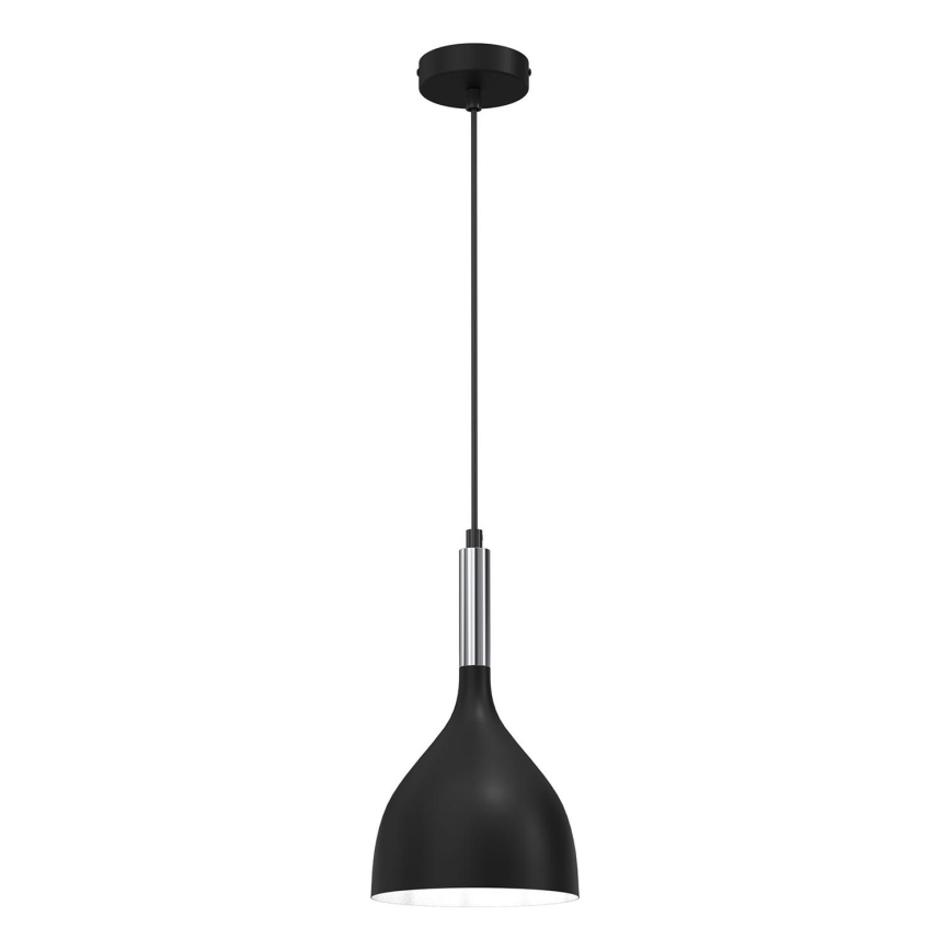 Lustr na lanku NOAK 1xE27/15W/230V černá/lesklý chrom