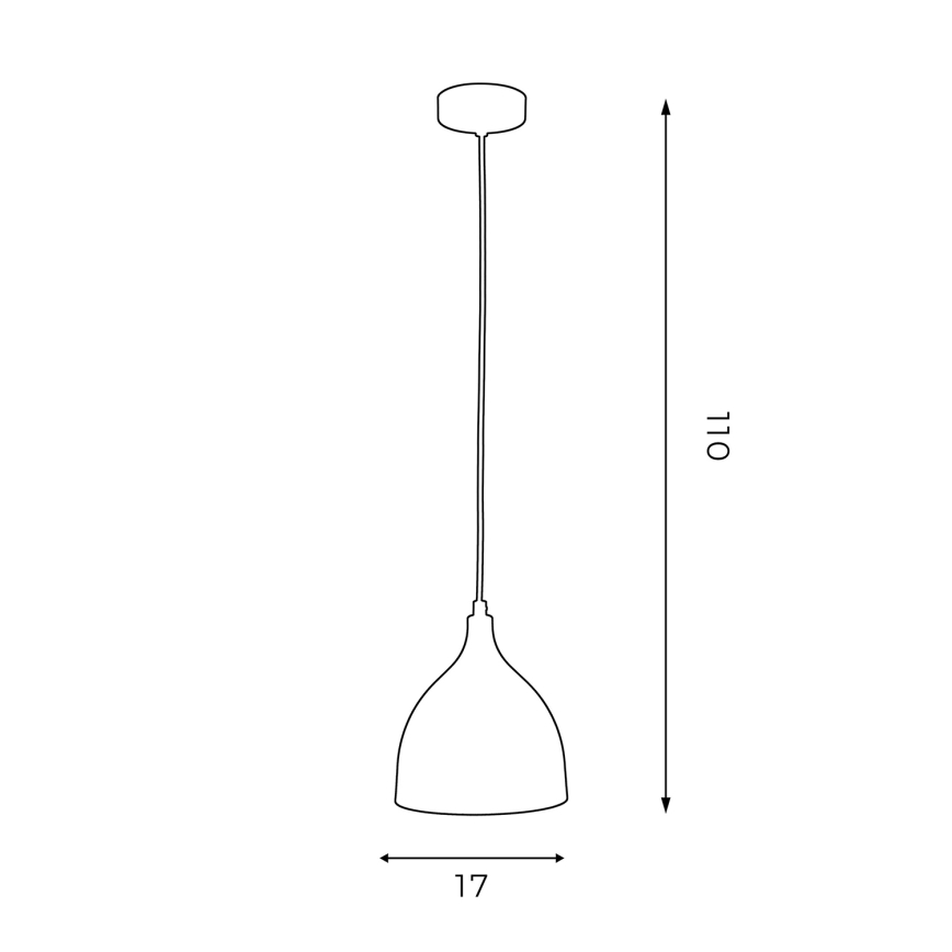 Lustr na lanku NOAK 1xE27/15W/230V šedá