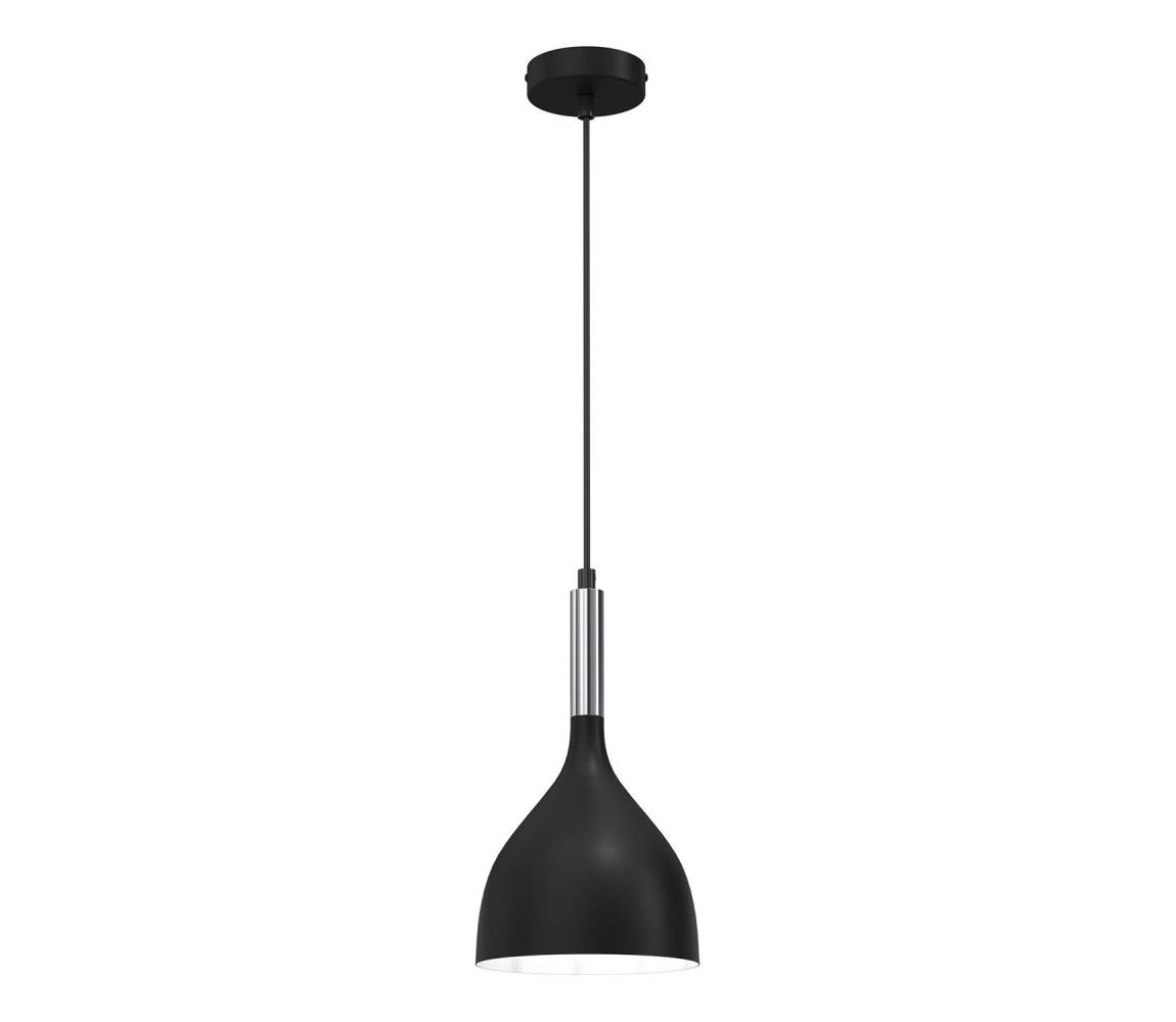 Luminex Lustr na lanku NOAK 1xE27/60W/230V černá/lesklý chrom LU3893