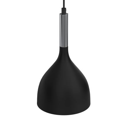 Lustr na lanku NOAK 2xE27/15W/230V černá/lesklý chrom