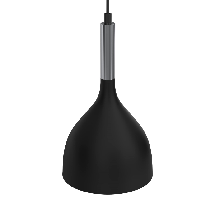 Lustr na lanku NOAK 2xE27/15W/230V černá/lesklý chrom