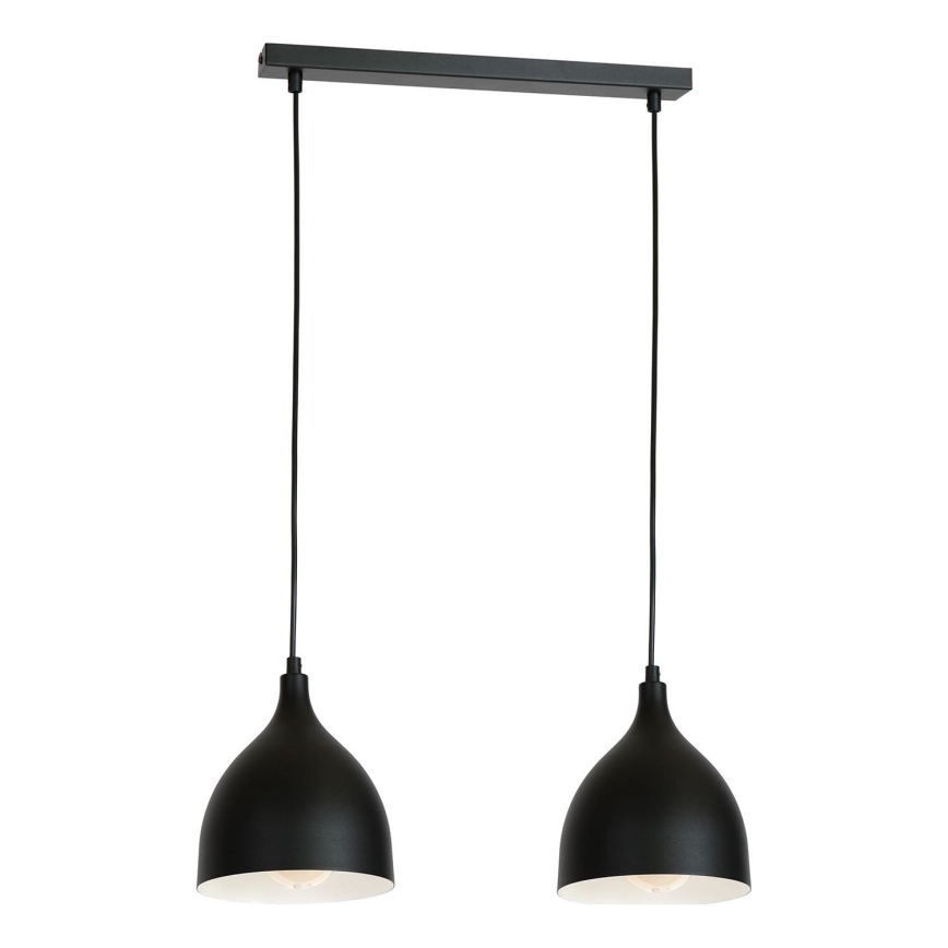 Lustr na lanku NOAK 2xE27/15W/230V černá