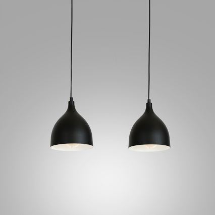 Lustr na lanku NOAK 2xE27/15W/230V černá