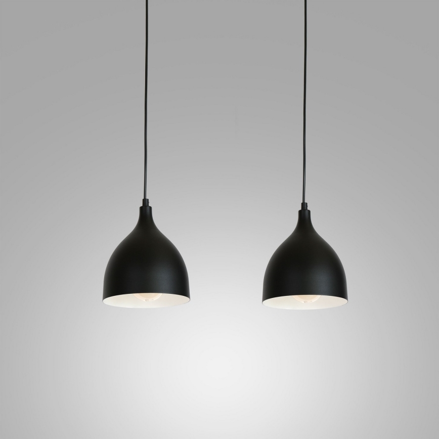 Lustr na lanku NOAK 2xE27/15W/230V černá