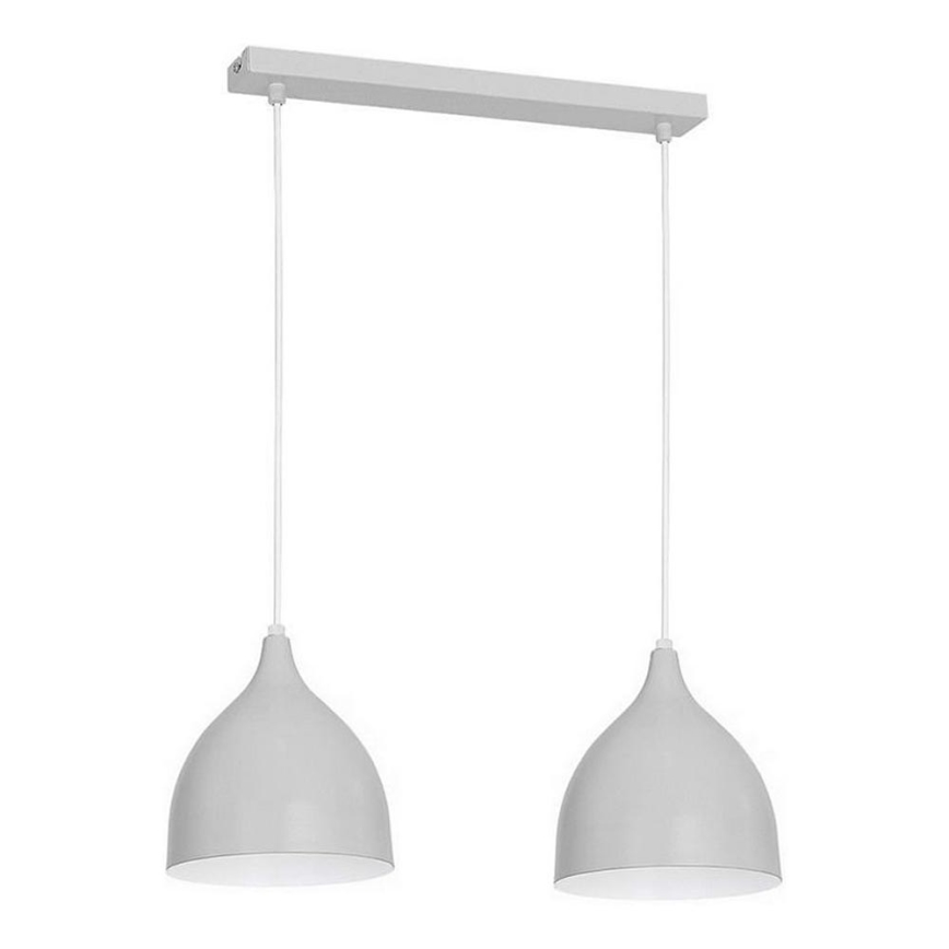Lustr na lanku NOAK 2xE27/15W/230V šedá