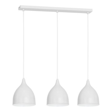 Lustr na lanku NOAK 3xE27/15W/230V bílá