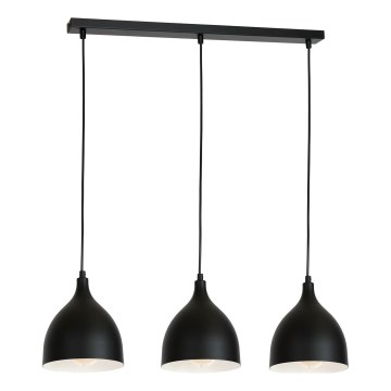 Lustr na lanku NOAK 3xE27/15W/230V černá