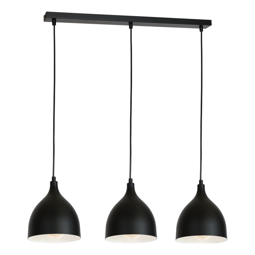 Lustr na lanku NOAK 3xE27/15W/230V černá