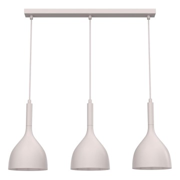 Lustr na lanku NOAK 3xE27/15W/230V krémová