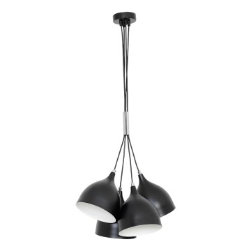 Lustr na lanku NOAK 4xE27/15W/230V černá