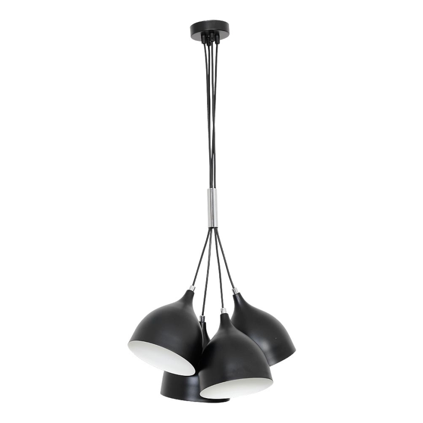 Lustr na lanku NOAK 4xE27/15W/230V černá
