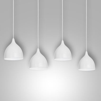 Lustr na lanku NOAK 4xE27/15W/230V šedá