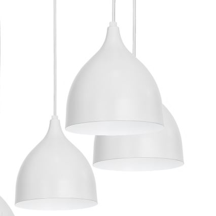 Lustr na lanku NOAK 5xE27/15W/230V šedá