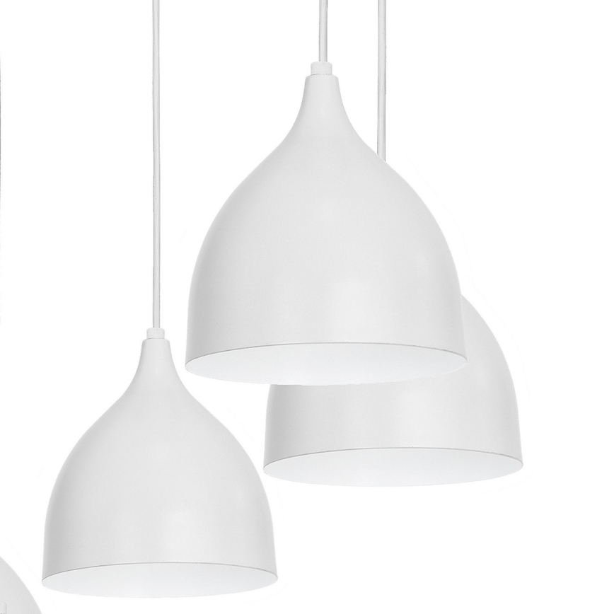 Lustr na lanku NOAK 5xE27/15W/230V šedá