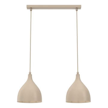 Lustr na lanku NOAK CLASSIC 2xE27/15W/230V béžová