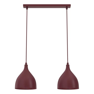 Lustr na lanku NOAK CLASSIC 2xE27/15W/230V burgundy