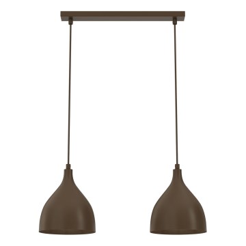 Lustr na lanku NOAK CLASSIC 2xE27/15W/230V hnědá