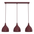 Lustr na lanku NOAK CLASSIC 3xE27/15W/230V burgundy