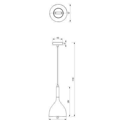 Lustr na lanku NOAK WOOD 1xE27/60W/230V buk