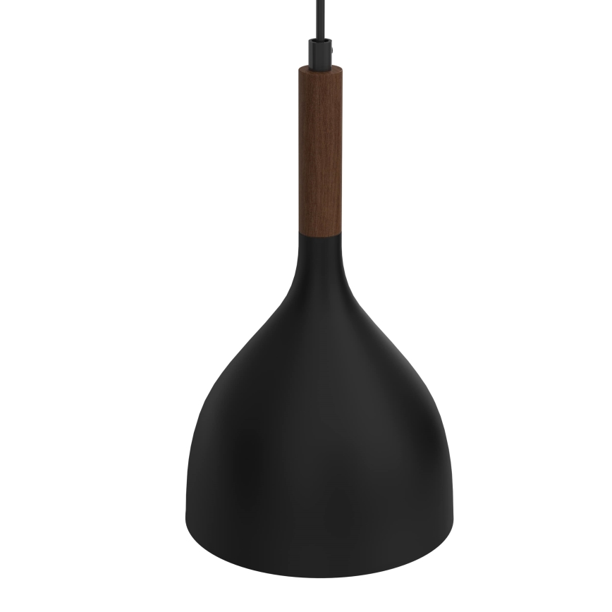 Lustr na lanku NOAK WOOD 2xE27/15W/230V černá/buk