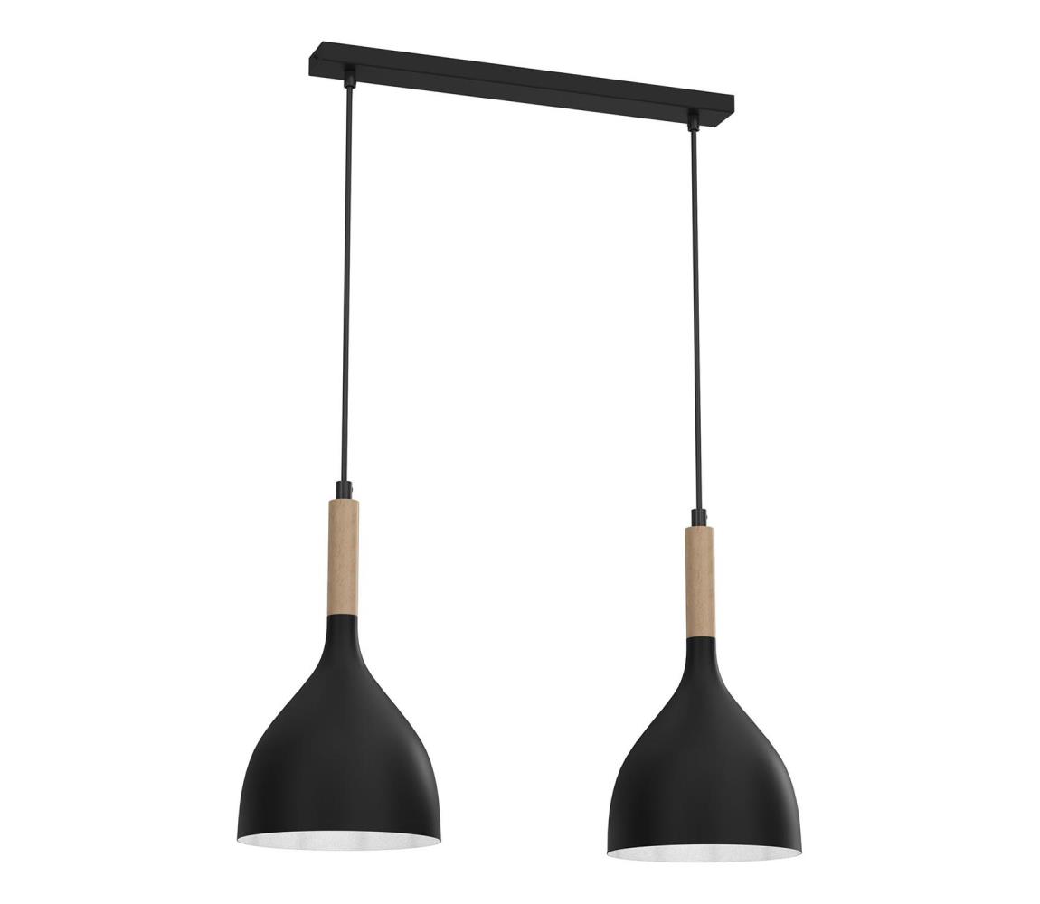 Luminex Lustr na lanku NOAK WOOD 2xE27/60W/230V LU3730