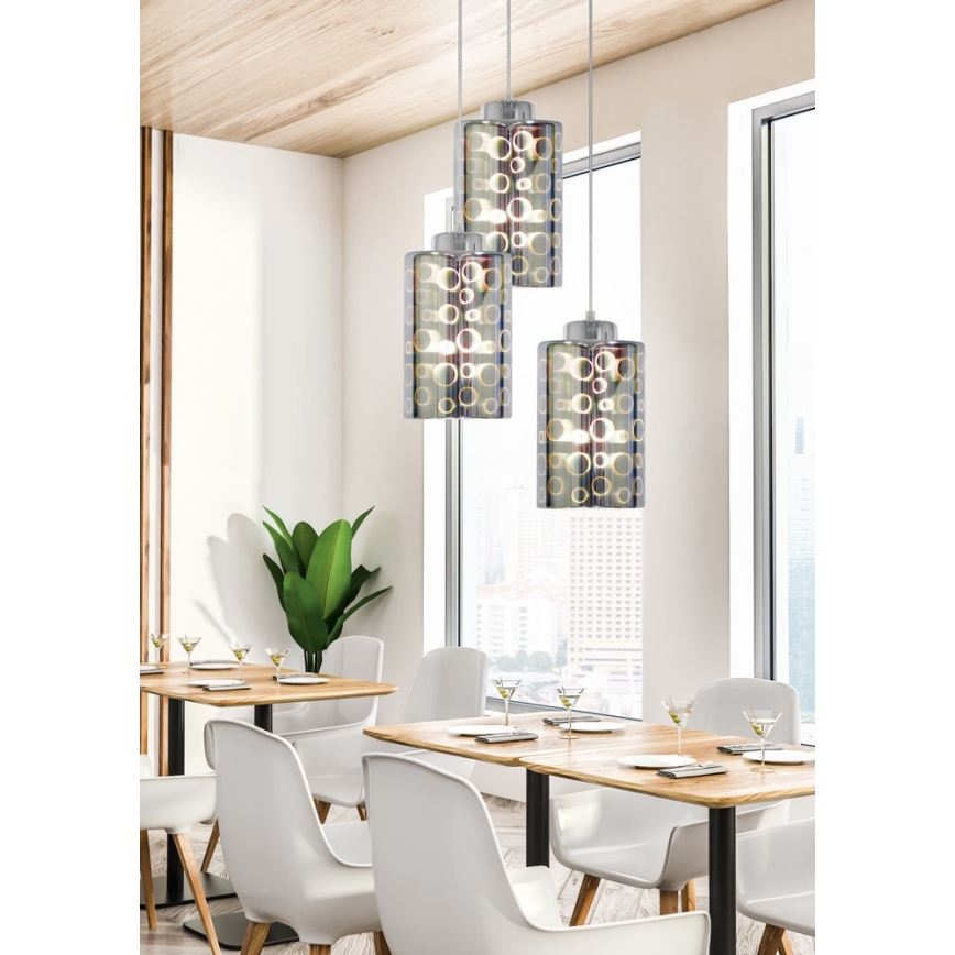 Lustr na lanku NOCTURNO 3xE27/40W/230V