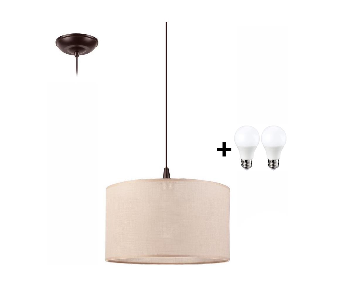 Lamkur Lustr na lanku NOEL 1xE27/60W/230V béžová LA45191