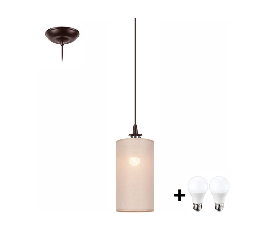 Lamkur Lustr na lanku NOEL MINI 1xE27/60W/230V béžová LA45221