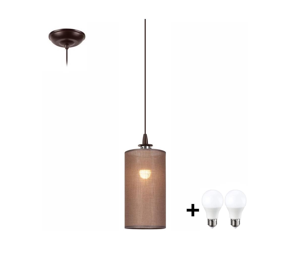 Lamkur Lustr na lanku NOEL MINI 1xE27/60W/230V hnědá LA45207