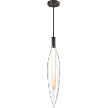 Lustr na lanku NORDIC 1xG9/5W/230V černá/čirá