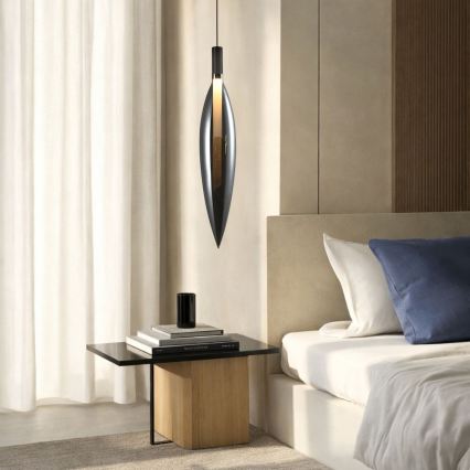 Lustr na lanku NORDIC 1xG9/5W/230V černý chrom
