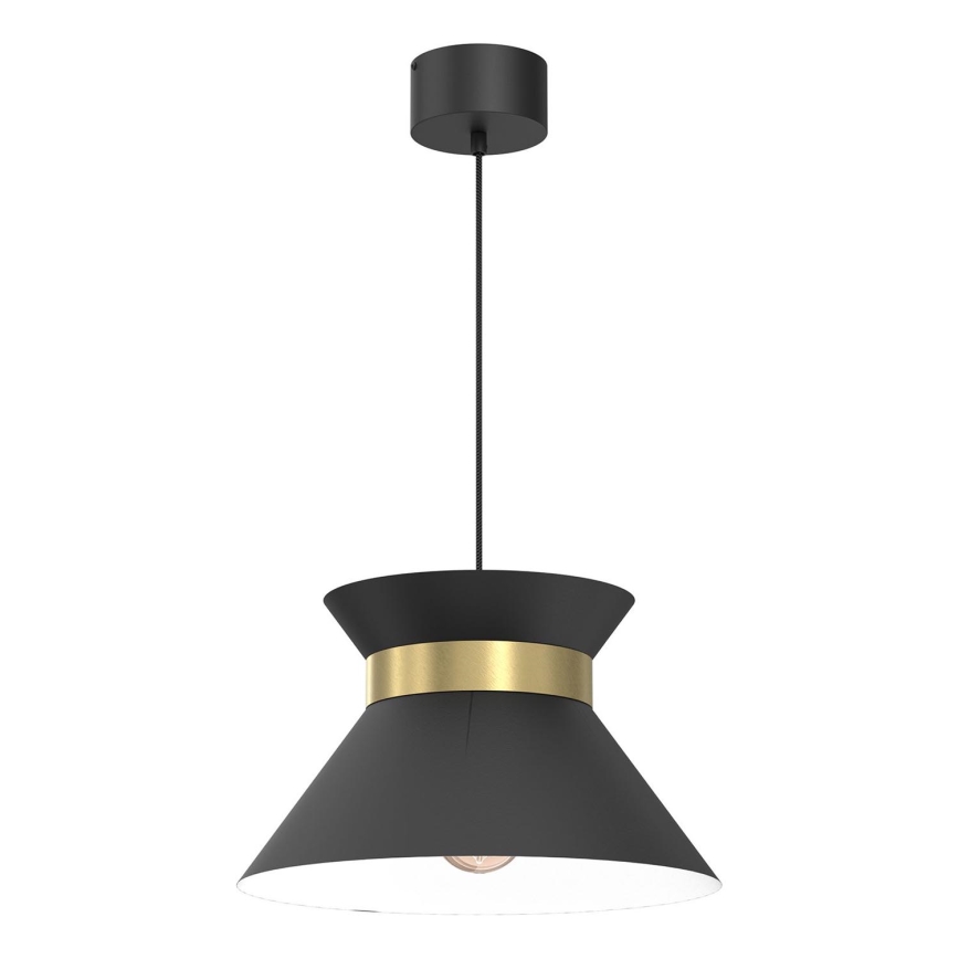 Lustr na lanku NORGE 1xE27/15W/230V černá/zlatá