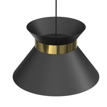 Lustr na lanku NORGE 1xE27/15W/230V černá/zlatá