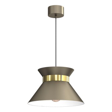 Lustr na lanku NORGE 1xE27/15W/230V mosaz/zlatá
