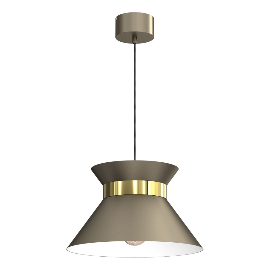 Lustr na lanku NORGE 1xE27/15W/230V mosaz/zlatá