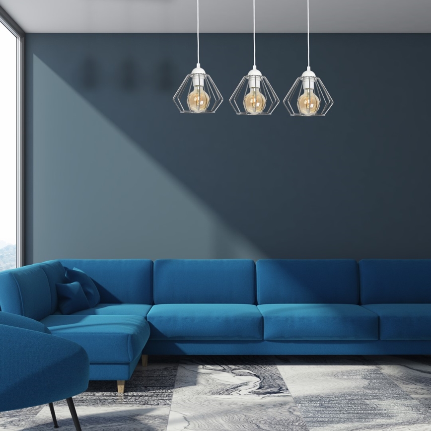 Lustr na lanku NORMAN 3xE27/60W/230V